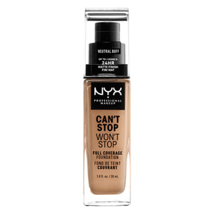 NYX Professional Makeup Can't Stop Won't Stop Fond de teint Neutral Buff