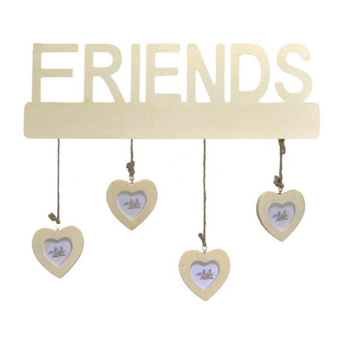 Portafoto da muro friends con cuori multiplo 4 foto cm40xh35x1