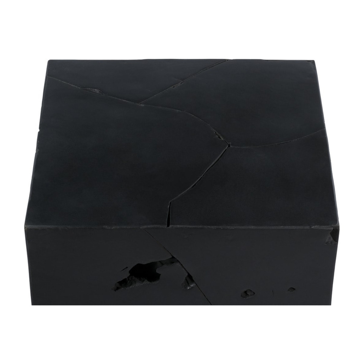 Tavolino cubo Radix in legno di teak nero