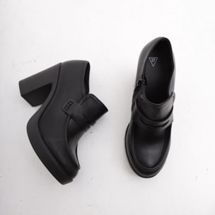 TRONCHETTO MOCASSINO TACCO NERO