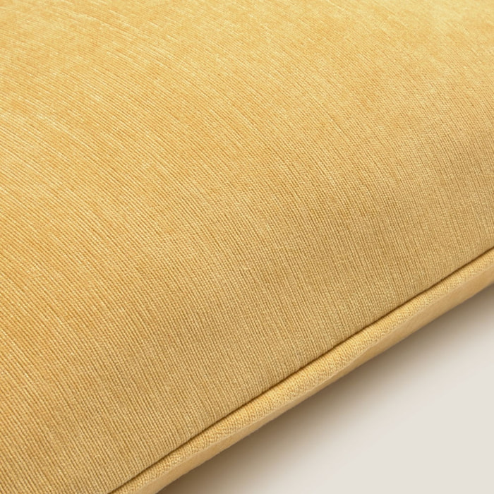 Funda de cojín terciopelo Pupi color amarillo Algodón