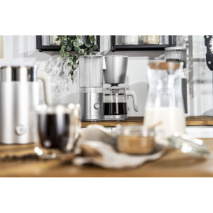 ZWILLING Cafetière à filtre, 1,5 Litres, 1 à 12 Tasses, 1960W, 220-240V, Prise UE, Plastique, Blanc Argenté, série Enfinigy