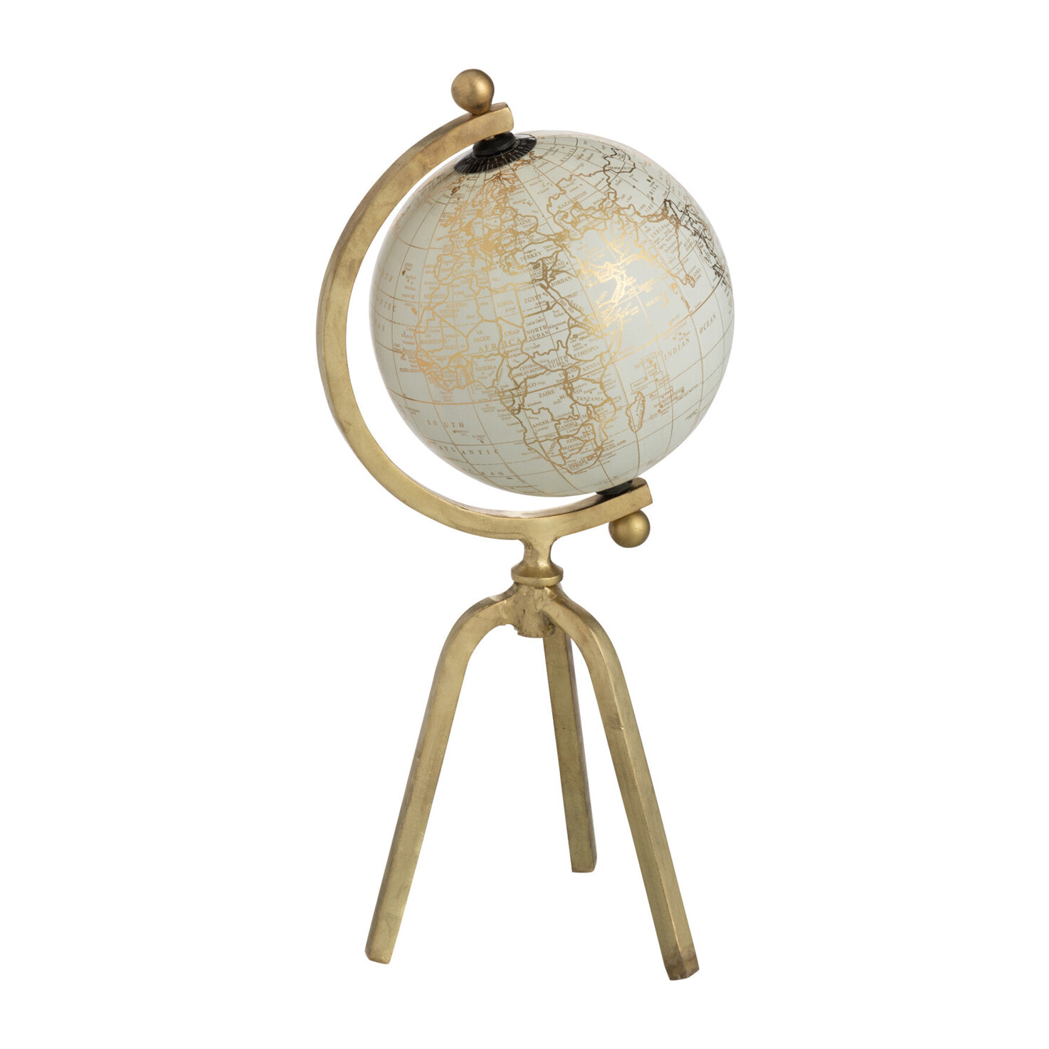 J-Line mappemonde Repied - métal/plastique - or/blanc - small