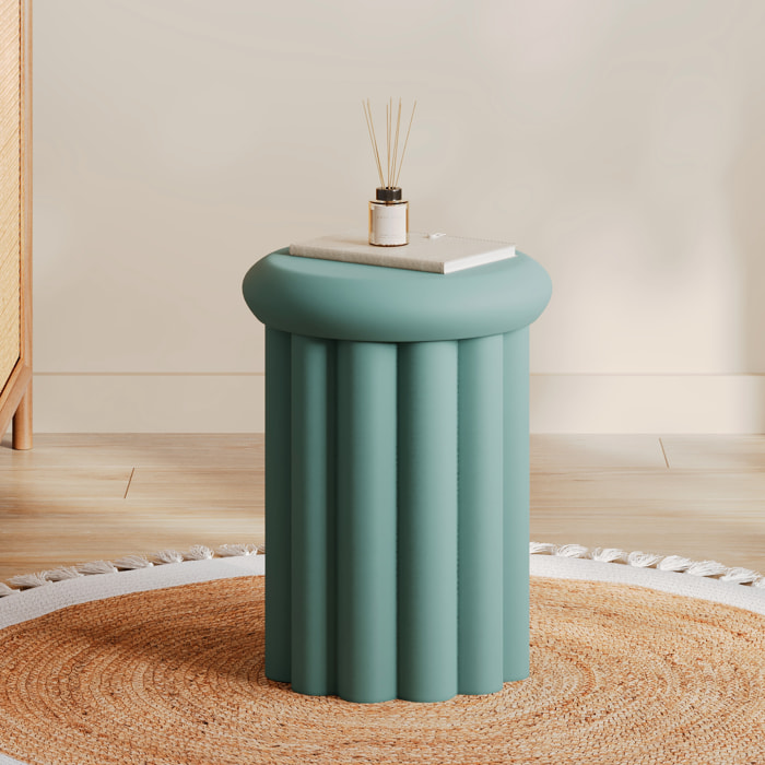 Table d'appoint ronde en métal bleu D37 cm - Aglaé