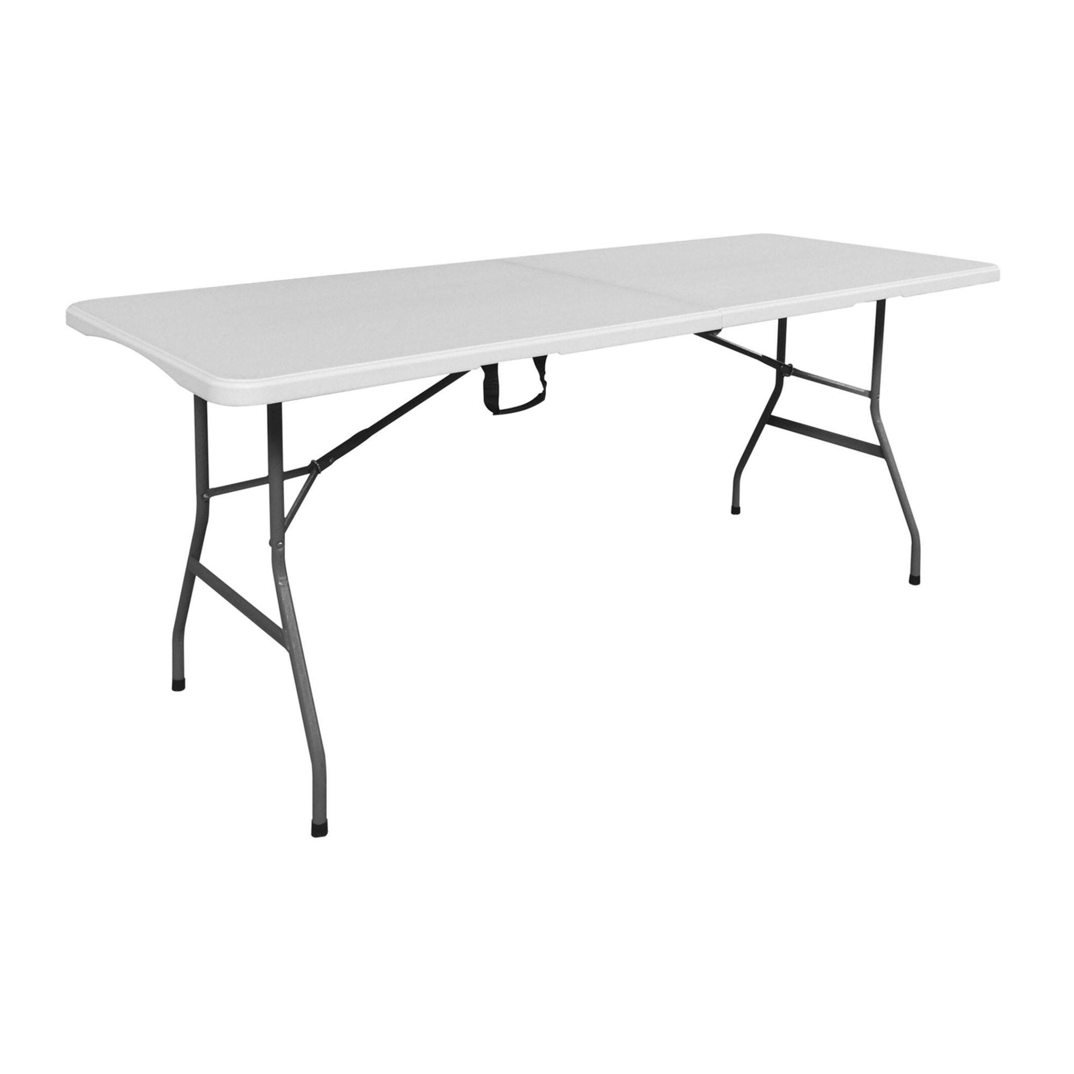 Mesa pleglable multifuncional 180 x 70 x 74 cm con cierre de plástico