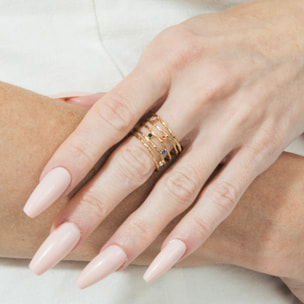 Anillo Copply acabado oro amarillo 18k