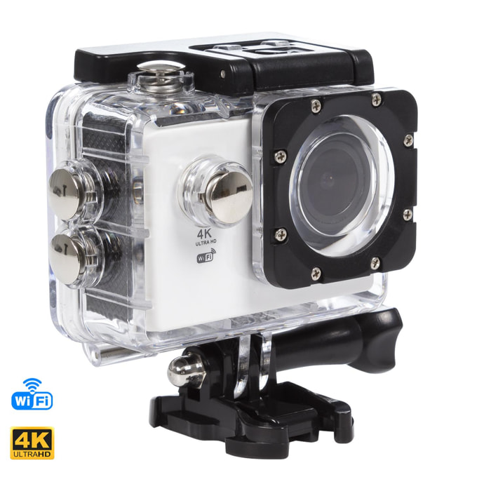 Fotocamera sportiva Garrix 4K con WIFI, batteria da 900 mAh e impermeabile fino a 30 m con custodia impermeabile.