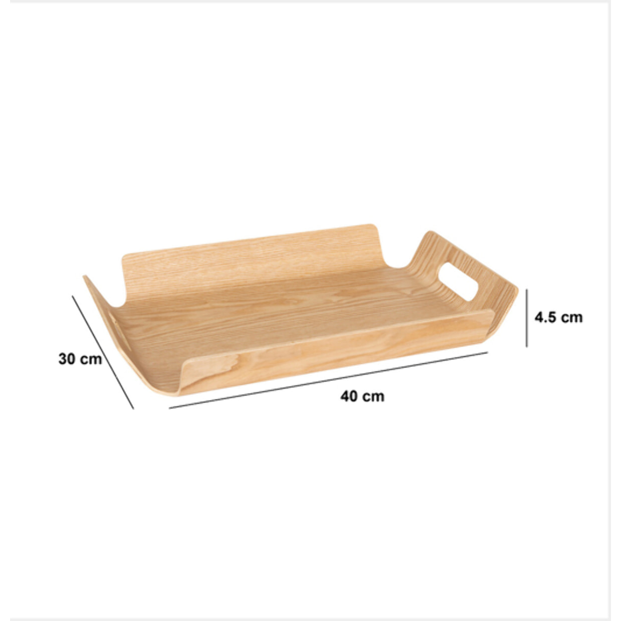 Plateau en bois design 40x30cm