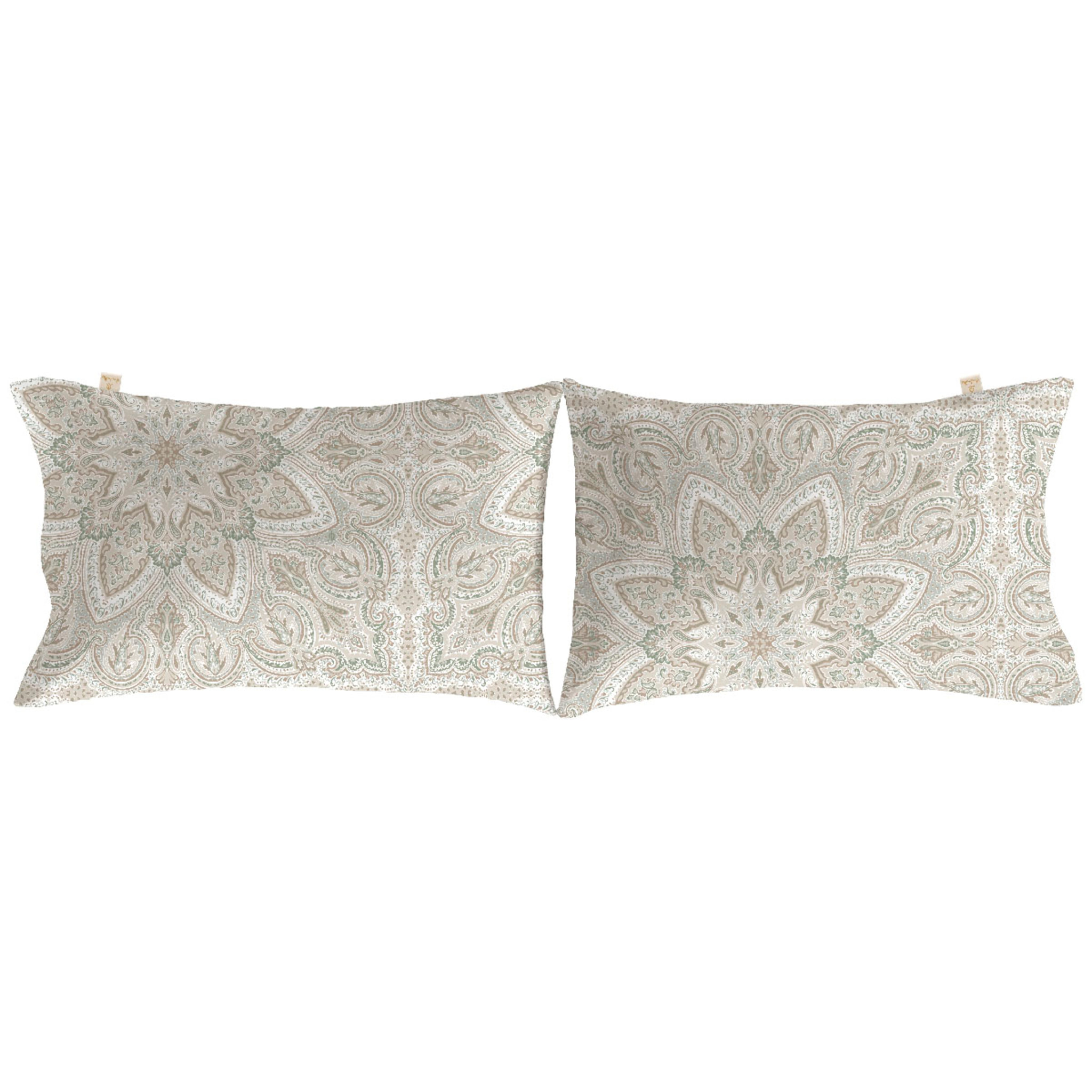 2 Fundas de almohada 50x75 cm verde RONDA - 100% algodón -