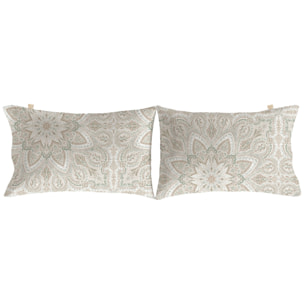 2 Fundas de almohada 50x75 cm verde RONDA - 100% algodón -