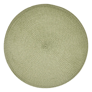 Set de table Tresse vert olive D38xH0,1cm