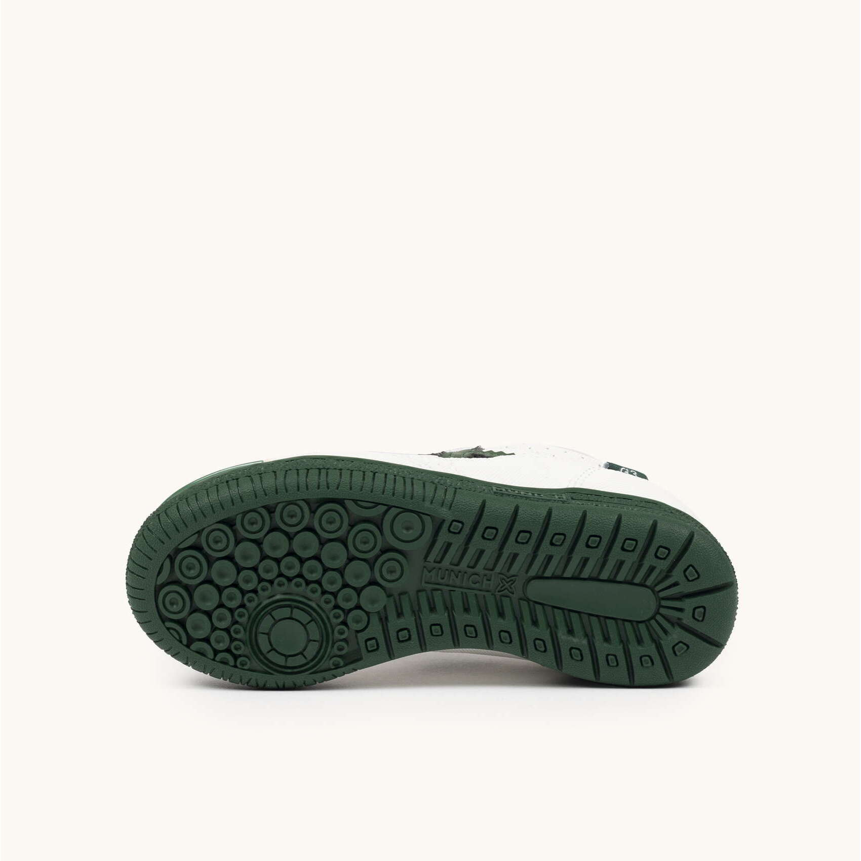 Zapatillas de Fútbol Sala Infantiles con Velcro Blancas y Verdes MUNICH G-3 KID VCO 450