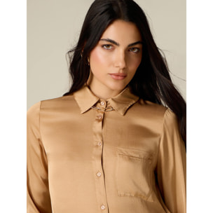 Oltre - Camicia in raso di viscosa - Bianco