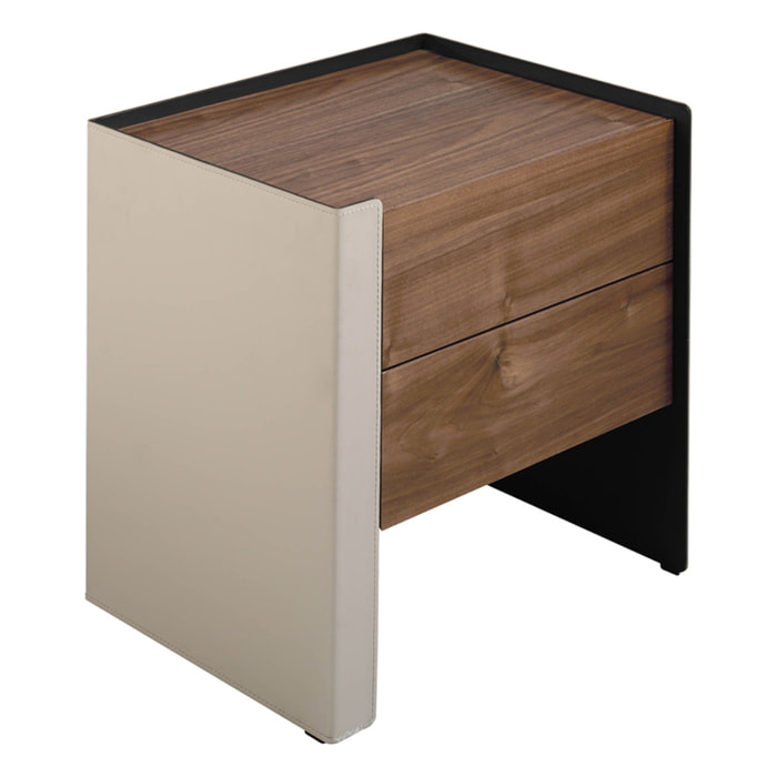 Mesa de noche de nogal 50x38x51cm