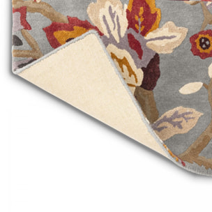 Tapis salon et chambre fait à la main en laine motif floral PIAL