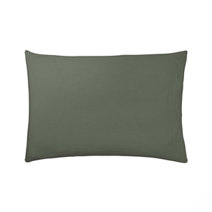 Taie d'oreiller unie en gaze de coton, TENDRESSE, Vert