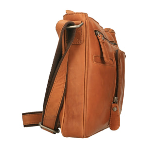Borsa a tracolla uomo in vera pelle - Modello False - Casual - 28.0 x 24.0 x 4.0 cm