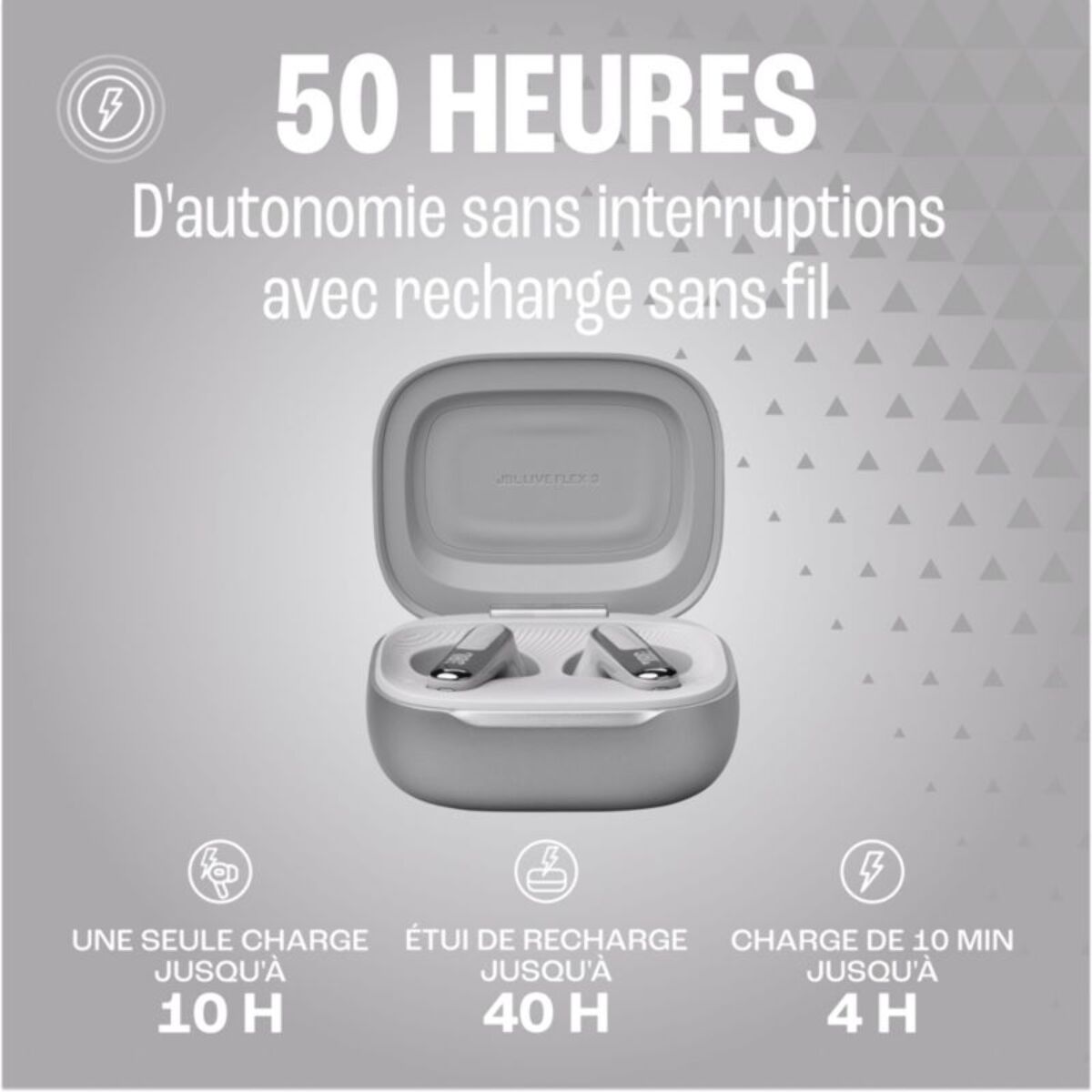 Ecouteurs JBL Live Flex 3 Argent