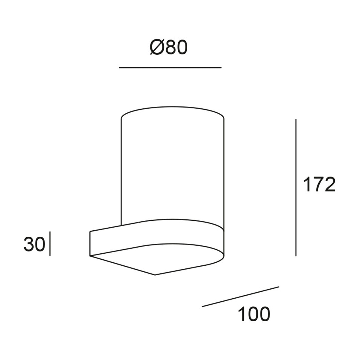 Forlight Metà - Aplique de Pared para Baño con IP44 para Bombilla E14 Fabricado en Aluminio Negro y Difusor de Cristal Opal