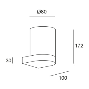 Forlight Metà - Aplique de Pared para Baño con IP44 para Bombilla E14 Fabricado en Aluminio Negro y Difusor de Cristal Opal