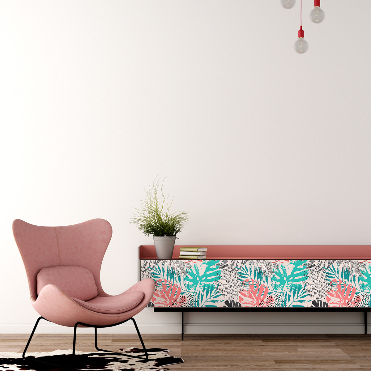 Sticker meuble tropical nariiorono 60 x 90 cm