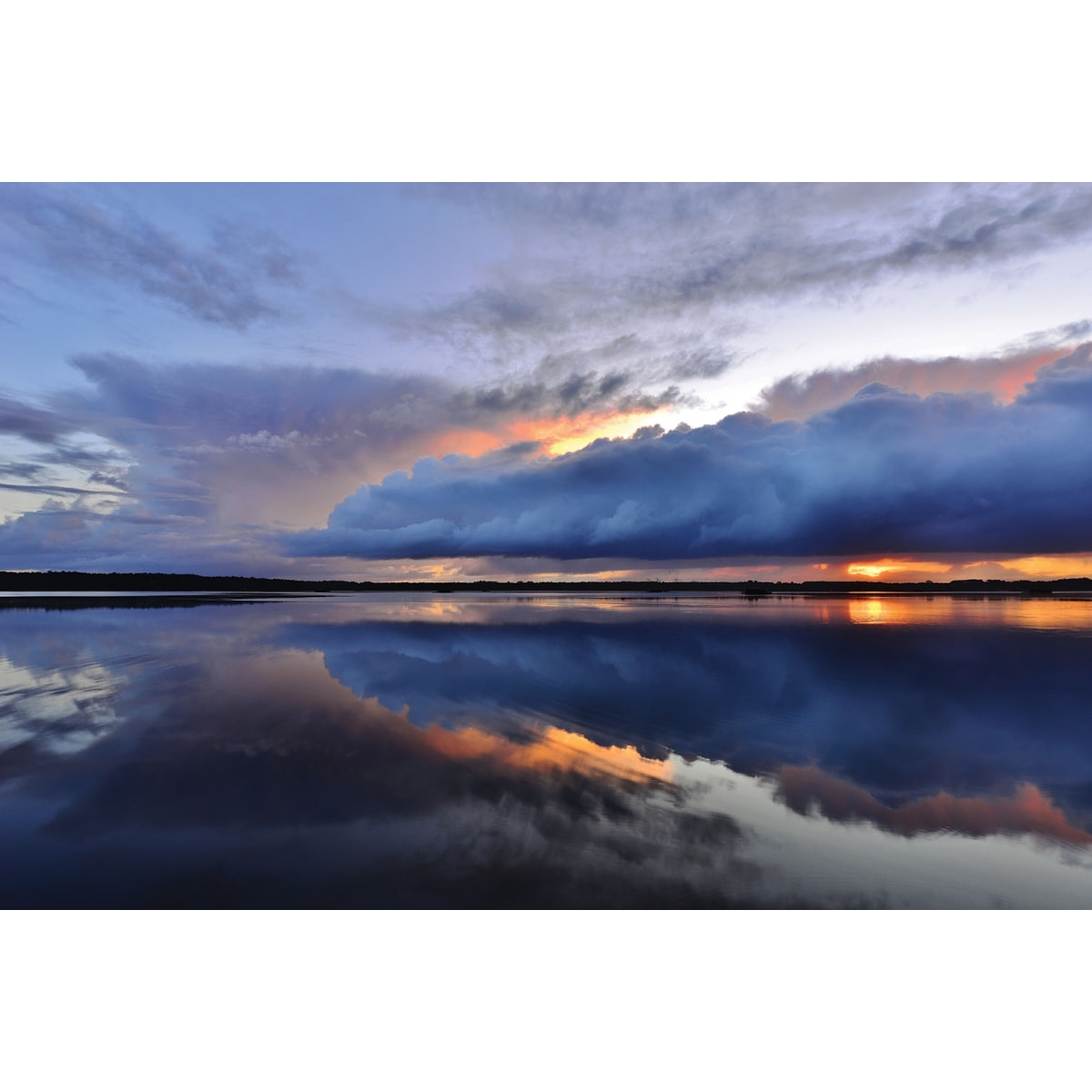 Tableau bleue reflets d'eau Toile imprimée