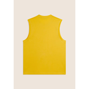 T-shirt senza maniche in jersey di cotone