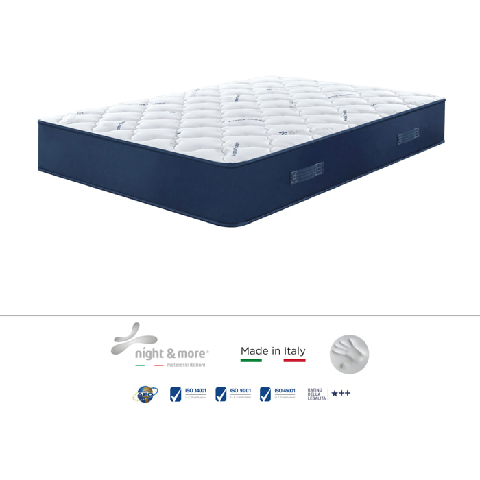 "Audrey" H24 cm 160x190 2 guanciali Memoey OMAGGIO in schiuma poliuretano ad alta densità e 5,5cm memory foam