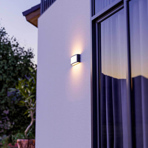 FORLIGHT Zenitha aplique exterior negro con led blanco cálido 3000K