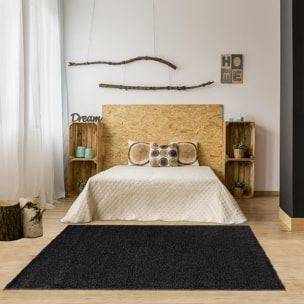 Tapis shaggy tissé motif uni BAIVAL