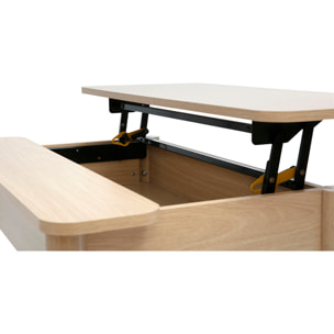 Table basse relevable finition bois chêne L100 cm BOLSO