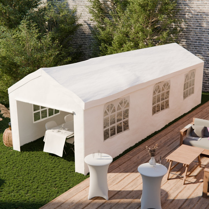 Tente de réception - Burdigala 3x9m -  Blanc. connecteurs métal. tente de jardin idéale pour réception à utiliser comme pavillon. chapiteau ou tonnelle