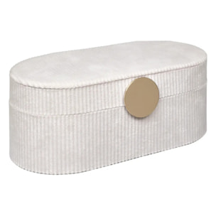 Boîte à bijoux Enya velours beige L255cm