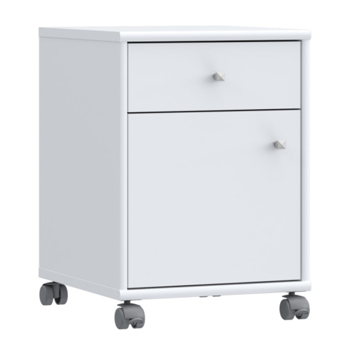 Caisson H. 54 cm avec roulettes et décor blanc - MIA