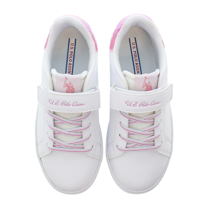 Sneakers U.S. Polo Assn. bianco-rosa
