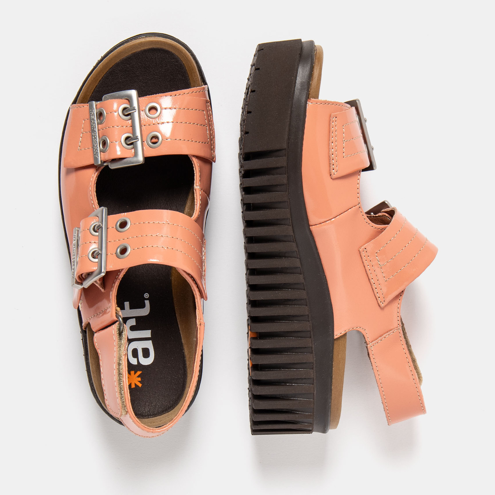 Sandalia de cuña 1579 NAPPA SHINNY FLAMINGO/BRIGHTON color Flamingo