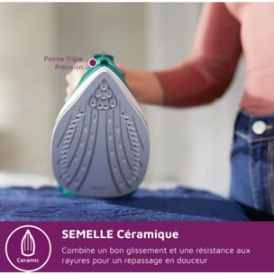 Fer à repasser PHILIPS DST3030/70 fer à vapeur vert