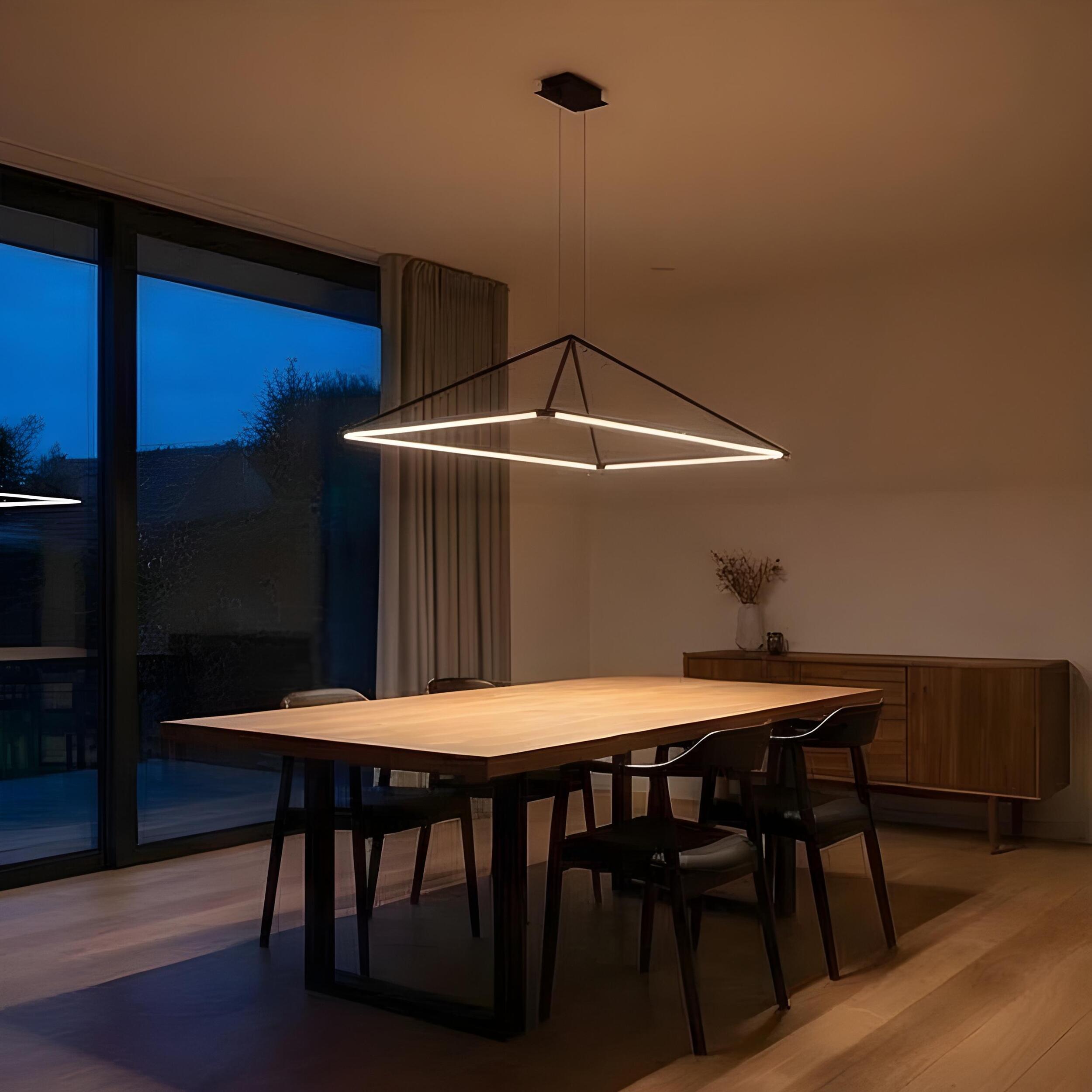 LEDS C4 Lámpara Colgante Tubs 1200MM LED 38W Blanco Cálido 2700K Negro para Interior,