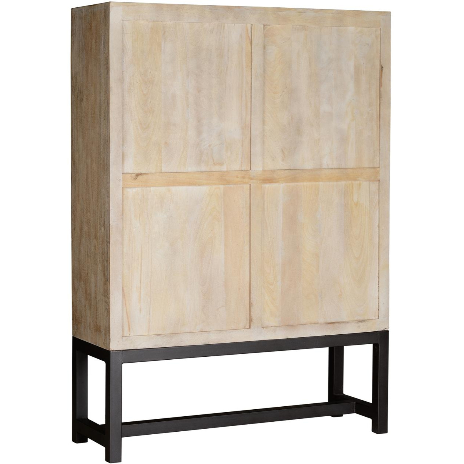 Armario de Madera de Mango 125 Cm Estilo Étnico Rústico