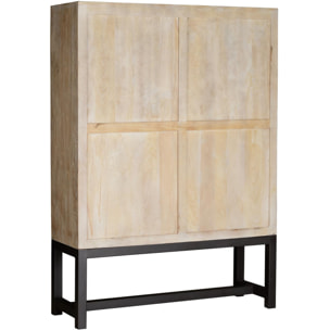 Armario de Madera de Mango 125 Cm Estilo Étnico Rústico
