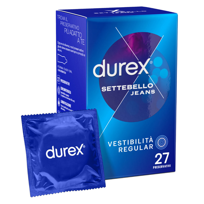 Preservativi Durex Settebello Jeans - Scatola 27 pezzi