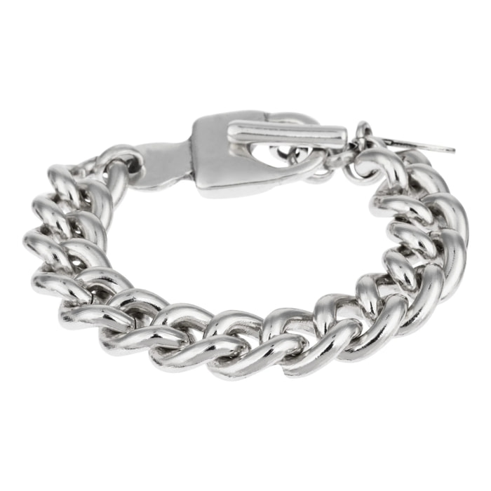 Pulsera Cadena plata Cierre candado Zamak