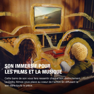 Barre de son MARSHALL Heston 120 Noire - TV & Musique, Dolby Atmos, Bluetooth, 150W