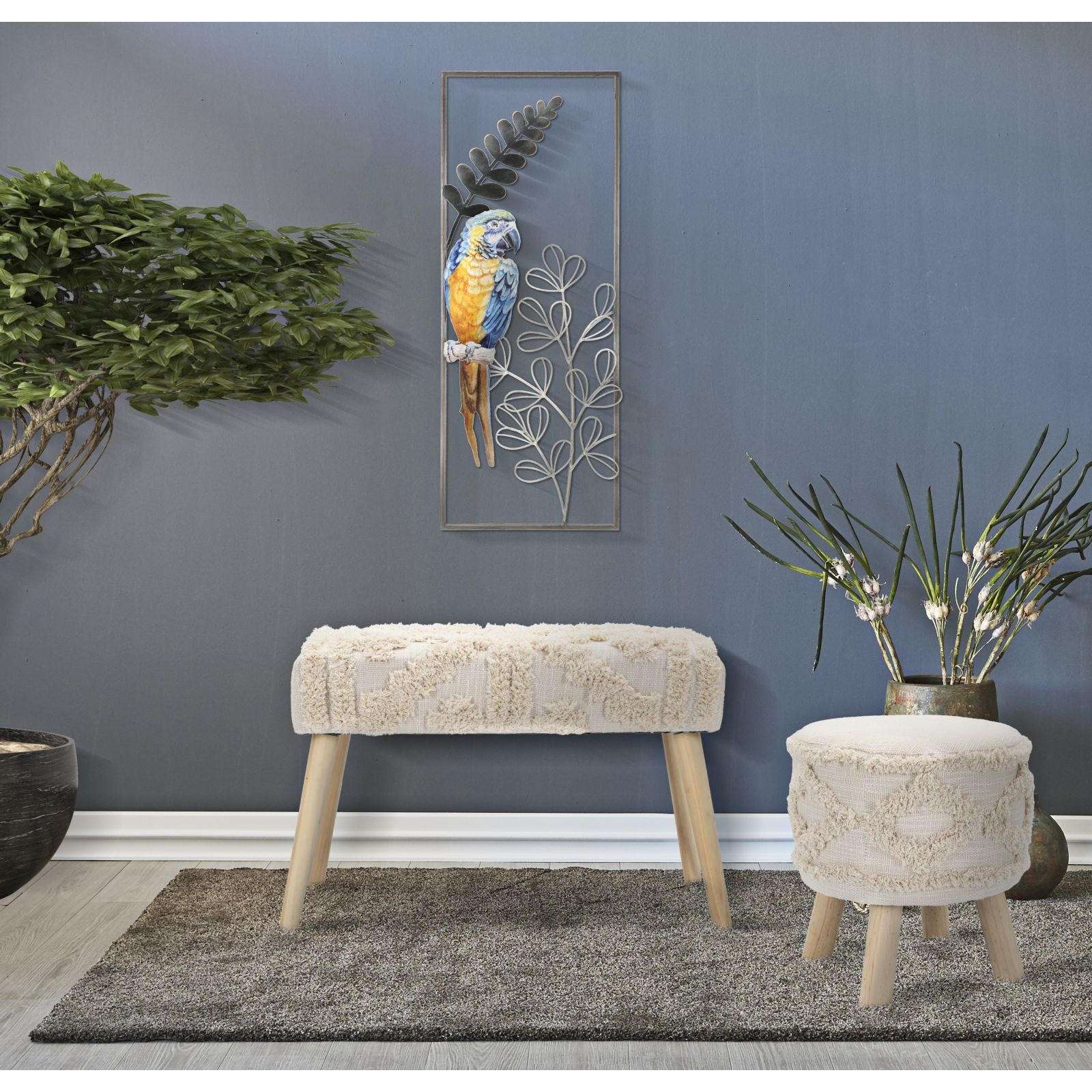 PANNELLO IN FERRO PARROT CM 28,6X2,5X74,3