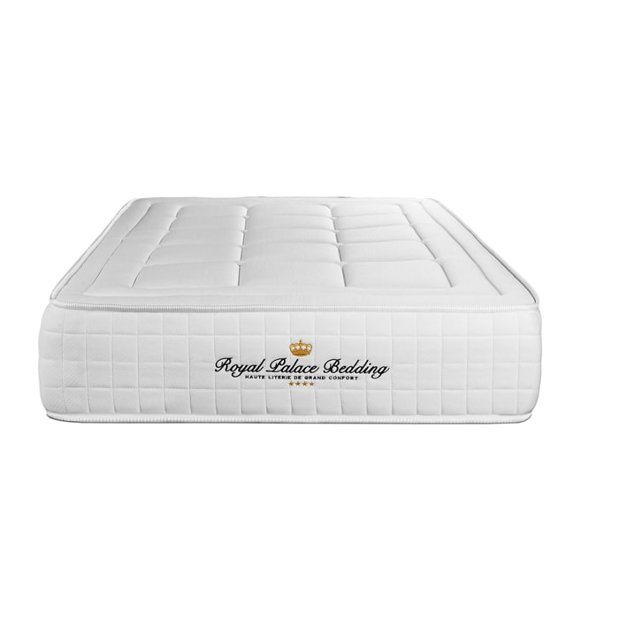 Ensemble - Matelas Mémoire de forme 24cm d'épaisseur - 3 zones de confort - Confort ferme - Sommier tapissier en kit - 1 place