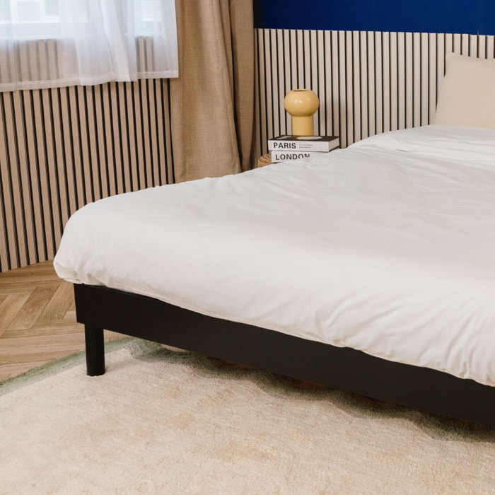 Sommier Kit Essentiel à Lattes - Hypnia - Bois anthracite