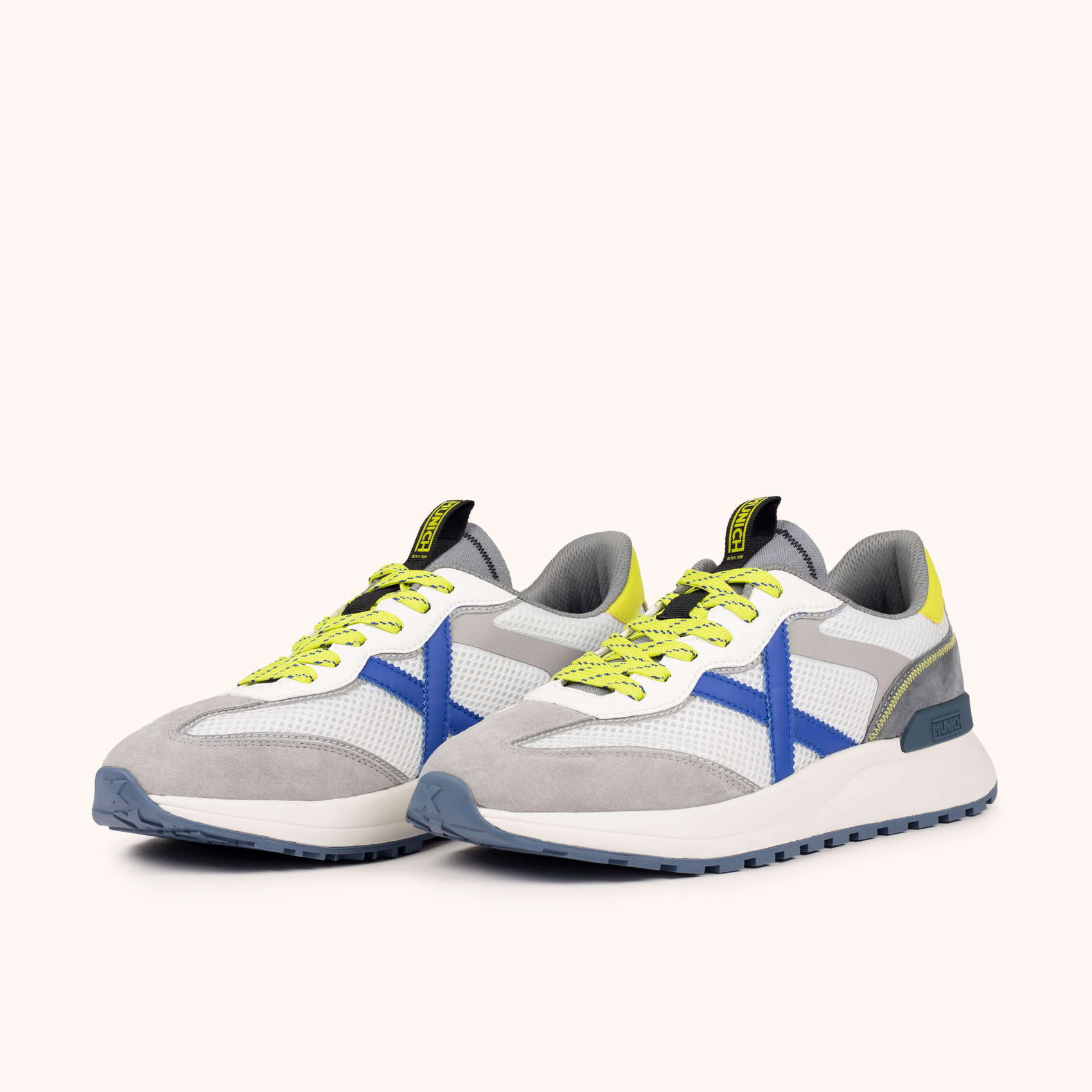 Sneakers Diseño Urbano Blanco y Gris MUNICH DYNAMIX 11