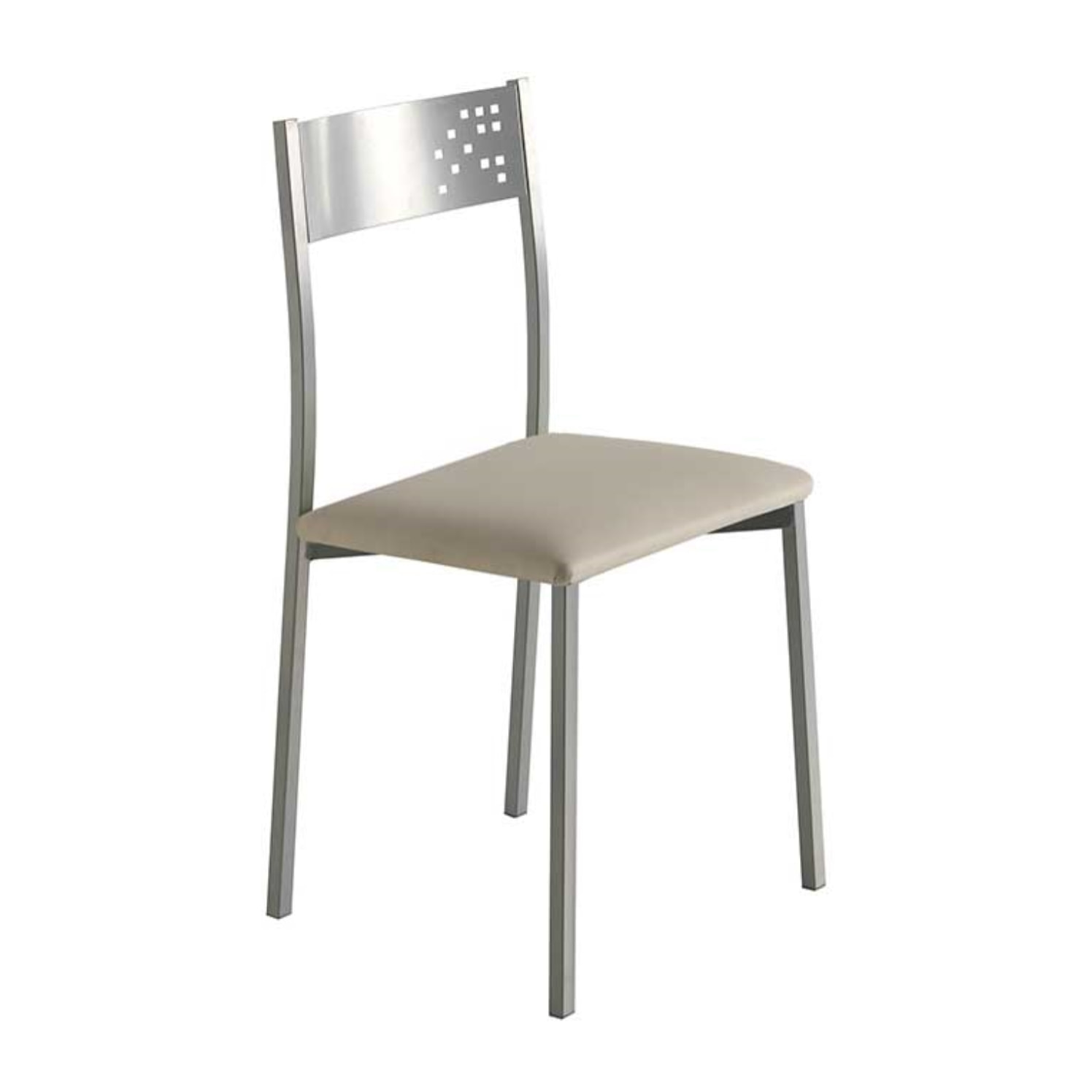 Set de 4 sillas – Polipiel y metal