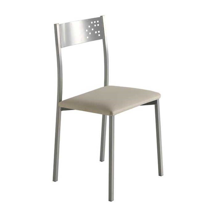 Set de 4 sillas – Polipiel y metal