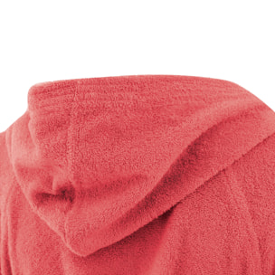 Bassetti Morbido Accappatoio 360 gr con Cappuccio 100% Cotone Uomo Donna Spugna Taglie Forti - ITALY Designed - Collezione VIVIAN - CORALLO R7